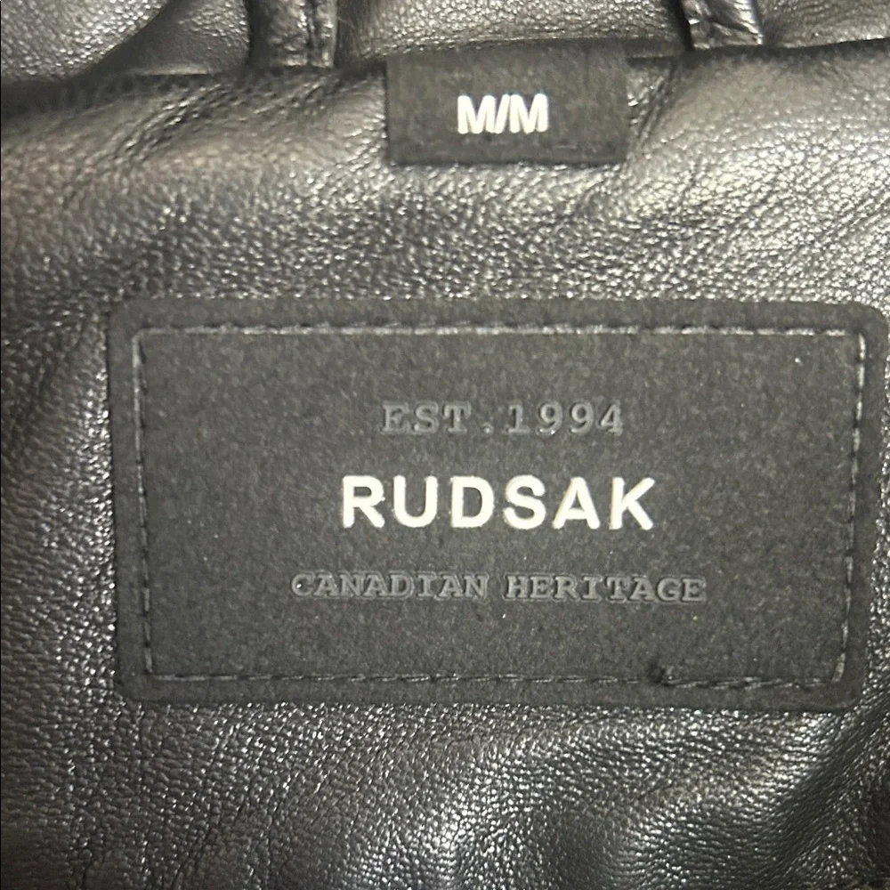 RUDSAK Quilted Black Real Leather Jacket (High collar hidden hood) - Picture 6 of 15